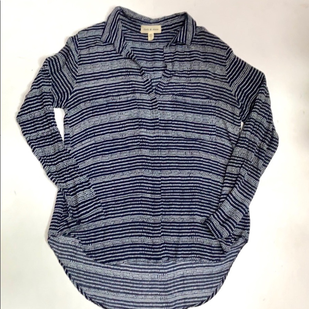 Anthropologie Cloth & Stone High Low Button Down - Picture 2 of 8